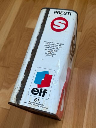 Bidón metálico vintage ELF