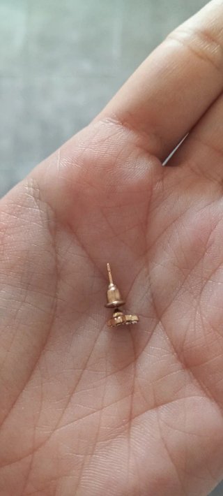 Pendiente mariposa con pedrería