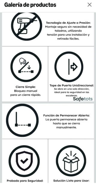 Safetodts Puerta Seguridad Metal Extra Alta