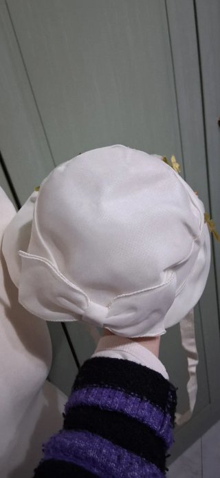 Cappellino vintage bambina fiori