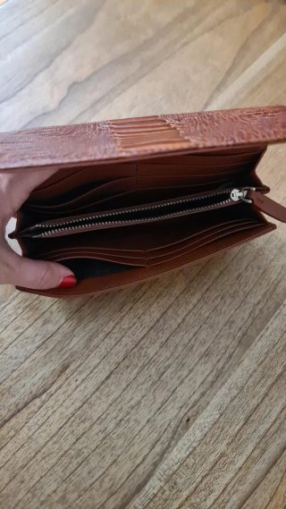 Cartera Zara Marrón Piel Serpiente