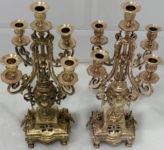 ANTIGUOS CANDELABROS BRONCE FRANCIA XIX-XX