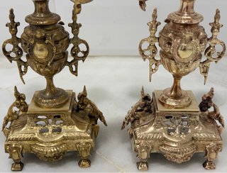 ANTIGUOS CANDELABROS BRONCE FRANCIA XIX-XX