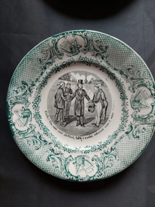 6 Piatti Società Ceramica Italiana Giro Elettorale