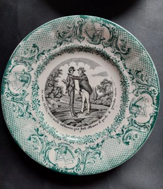 6 Piatti Società Ceramica Italiana Giro Elettorale