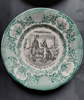 6 Piatti Società Ceramica Italiana Giro Elettorale