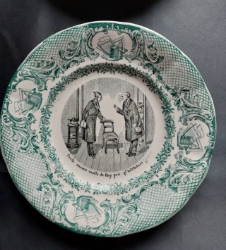 6 Piatti Società Ceramica Italiana Giro Elettorale