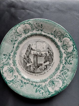 6 Piatti Società Ceramica Italiana Giro Elettorale