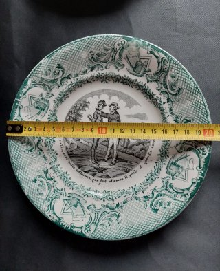 6 Piatti Società Ceramica Italiana Giro Elettorale