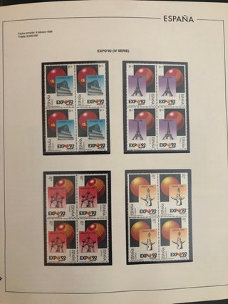 ÁLBUM colección sellos 1989