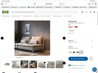 Sofá 3 plazas SÖDERHAMN IKEA Viarp beige