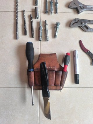 Kit herramientas y material construcción