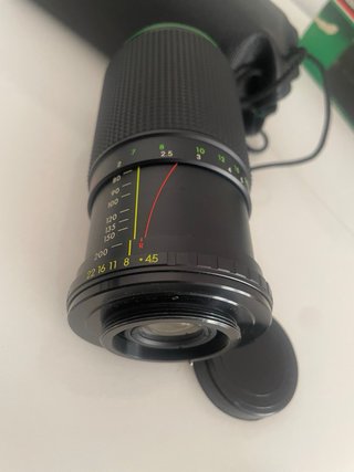 Objetivo Hanimex 80-200mm f4.5 macro One-Touch len