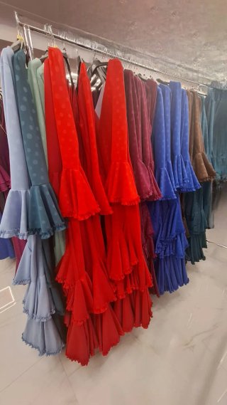 Traje de Flamenca Morado con Lunares TODAS TALLAS