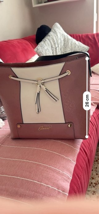 Bolso Guess Rosa y Blanco