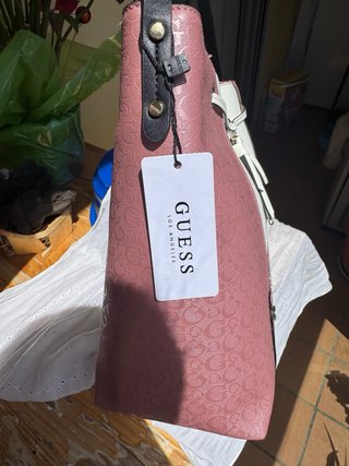 Bolso Guess Rosa y Blanco