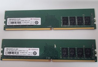 MEMORIA 2x 4GB Transcend DDR4 2400MHz Módulos RAM