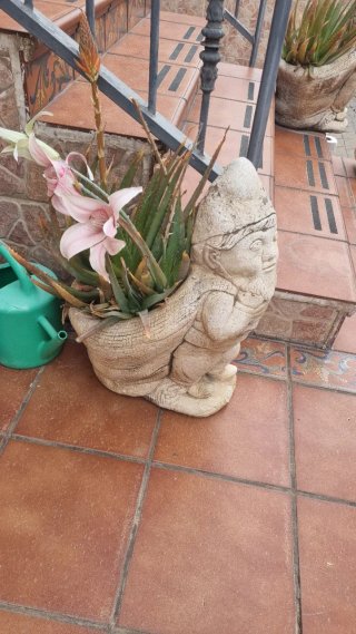 Maceteros Gnomo Piedra y Terracota