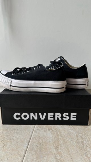 Converse plataforma negras