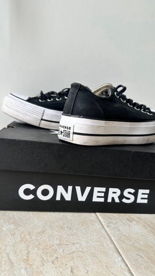 Converse plataforma negras