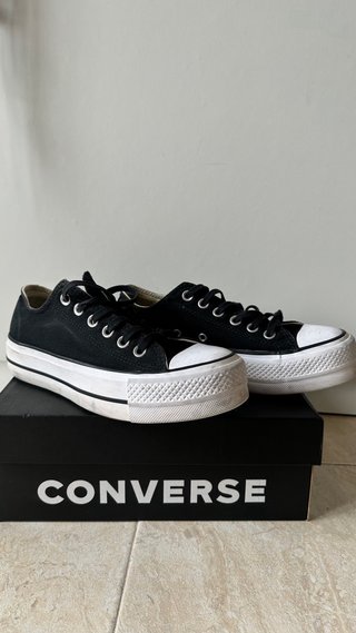 Converse plataforma negras