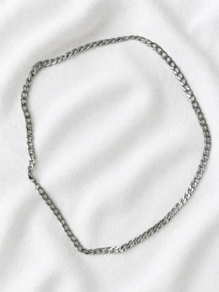 Collar de cadena plateado para hombre