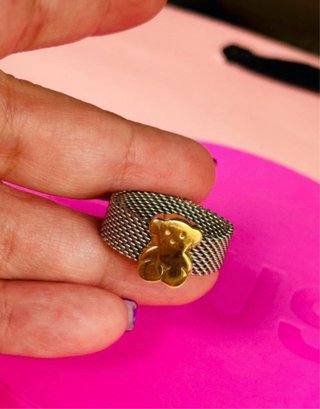 Anillo Tous Malla Oro 18k Oso