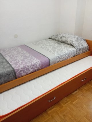 Cama nido madera y tela buen estado