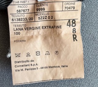 Pantaloni Corneliani Lana Vergine Neri Taglia 48