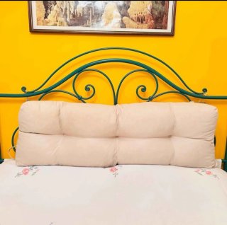 Cuscino testiera letto beige