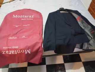 Traje Montaraz Azul Marino y Zapatos Negros
