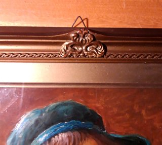 Quadro vintage bambino con cappello