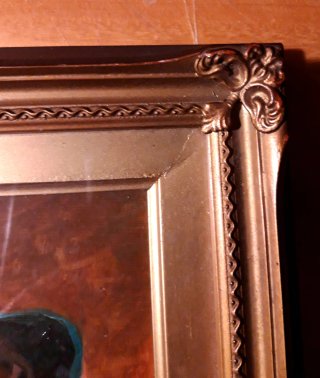 Quadro vintage bambino con cappello