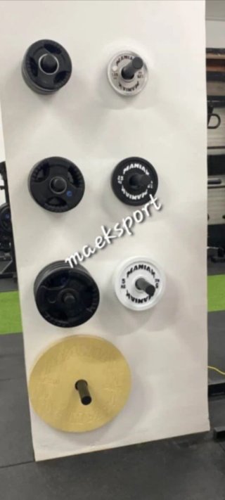 Soporte pared discos olímpicos crosffit bumpers