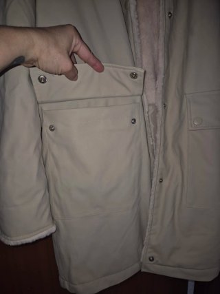 Chaqueta impermeable invierno beige