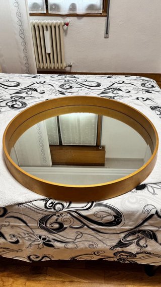 Espejo redondo madera 76cm