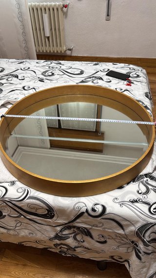 Espejo redondo madera 76cm