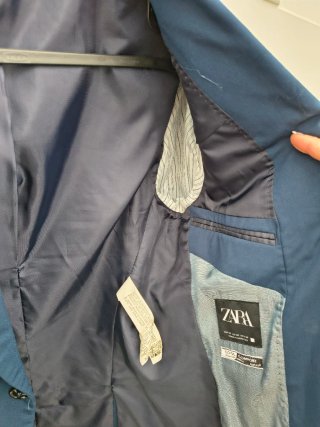 Traje Zara Slim Fit Azul Talla M