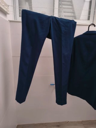 Traje Zara Slim Fit Azul Talla M