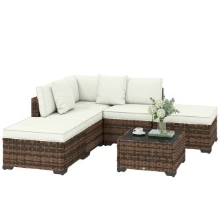 Conjunto Ratán Jardín 6 Piezas