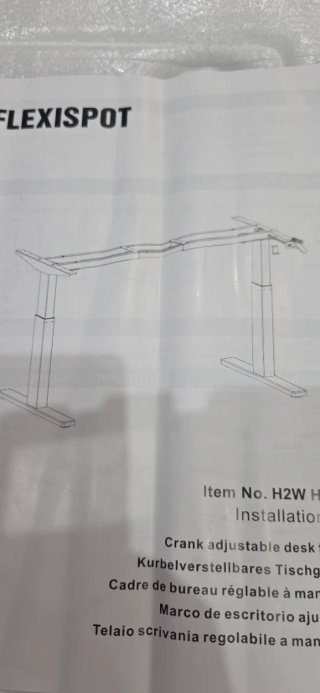 FlexiSpot H2W Mesa Elevable Manual