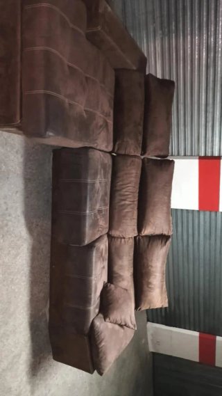 Sofá modular marrón de tela precio negociable