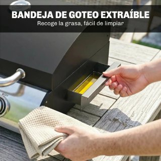 Barbacoa Gas 3 Quemadores 7.5 kW