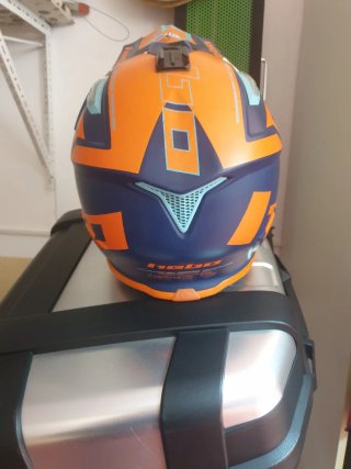 Casco Hebo Motocross Naranja/Azul