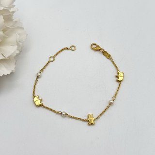 Pulsera oro 18kt con perlas