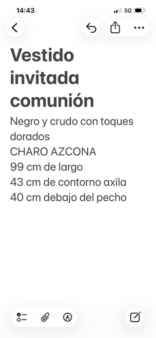 Vestido cóctel CHARO AZCONA Talla S