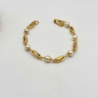 Pulsera de oro 18kt con perlas