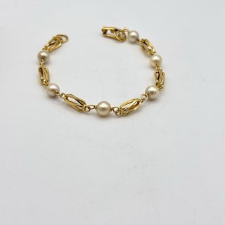 Pulsera de oro 18kt con perlas