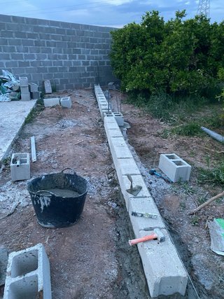 Muros de bloques y ladrillos