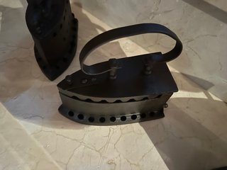 Lote de 6 planchas antiguas de hierro